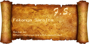 Fekonya Sarolta névjegykártya